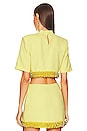 view 3 of 5 Jalen Embellishment Crop Top in Daffodil