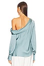 view 4 of 5 Alice One Shoulder Top in Celeste Blue