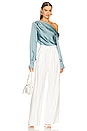 view 5 of 5 Alice One Shoulder Top in Celeste Blue