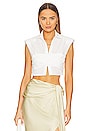 view 1 of 4 Emie Cropped Box Sleeve Top in White