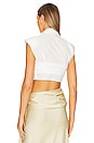 view 3 of 4 Emie Cropped Box Sleeve Top in White