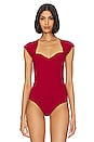 view 2 of 5 Barbara Sweetheart Bodysuit in Carmine