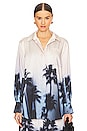 view 2 of 5 Manon Shirt in Hazy Palm Print