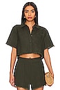view 1 of 4 Solange Cropped Shirt in Army