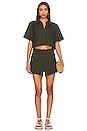 view 4 of 4 Solange Cropped Shirt in Army