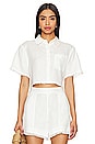 view 1 of 4 Solange Cropped Shirt in White
