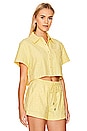 view 2 of 5 Ireland Cropped Shirt in Sulfur