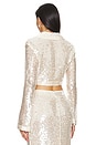 view 3 of 5 Finch Crop Wrap Top in Champagne