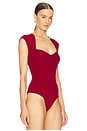 view 3 of 5 Barbara Sweetheart Bodysuit in Cherry