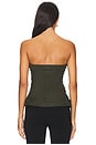 view 4 of 5 Sasha Zip Up Bustier in Moss