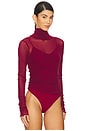 view 3 of 5 Velora Bodysuit in Bordeaux