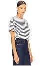 view 2 of 4 Jojo Short Sleeve Cropped Tee in Midnight Stripe