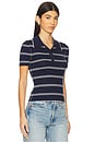 view 2 of 4 Matty Short Sleeve Polo in Midnight Stripe