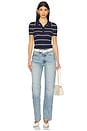 view 4 of 4 Matty Short Sleeve Polo in Midnight Stripe