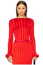 view 1 of 4 Carys Mock Neck Top in Fiery Red