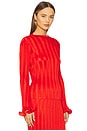 view 2 of 4 Carys Mock Neck Top in Fiery Red