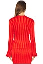 view 3 of 4 Carys Mock Neck Top in Fiery Red