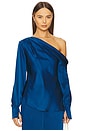 view 1 of 5 Alice One Shoulder Top in Marine