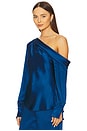 view 3 of 5 Alice One Shoulder Top in Marine
