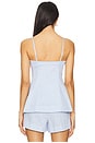 view 4 of 6 Vivvy Bustier Top in Blue Hydrangea Stripe
