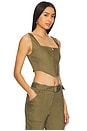 view 2 of 4 Kateri Bustier Top in Army Green