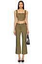 view 4 of 4 Kateri Bustier Top in Army Green