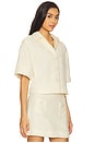 view 2 of 4 Khloe Short Sleeve Button Down Top in Ivory