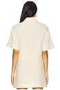 view 3 of 4 Khloe Short Sleeve Button Down Top in Ivory