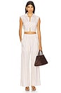 view 4 of 4 TOP CURTO COM MANGA CURTA EMIE in Sand Stripe