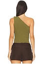 view 3 of 4 Fenix One Shoulder Top in Olive