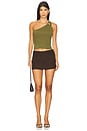 view 4 of 4 Fenix One Shoulder Top in Olive