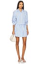 view 4 of 4 CAMISA CROPPED COM BOTÕES RENATA in French Blue Stripe