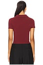view 3 of 4 Twila Polo Top in Cranberry