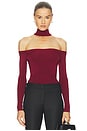 view 1 of 4 LILA 콜드 숄더 탑 in Oxblood
