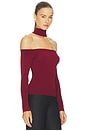 view 2 of 4 LILA 콜드 숄더 탑 in Oxblood
