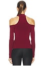 view 3 of 4 LILA 콜드 숄더 탑 in Oxblood