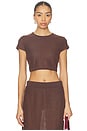 view 1 of 4 Lidie Short Sleeve Top in Chocolate