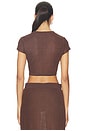 view 3 of 4 Lidie Short Sleeve Top in Chocolate