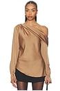 view 1 of 4 Alice One Shoulder Top in Chai