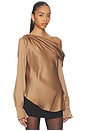 view 2 of 4 Alice One Shoulder Top in Chai