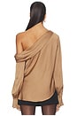 view 3 of 4 Alice One Shoulder Top in Chai