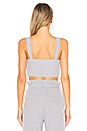view 3 of 4 Striped Tie Top in Grey Combo