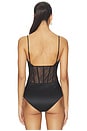 view 4 of 5 Angelina Lace Bustier Bodysuit in Black