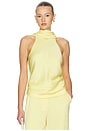 view 1 of 5 Samira Satin Cape Top in Buttercream