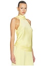 view 2 of 5 Samira Satin Cape Top in Buttercream