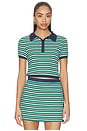view 1 of 5 POLO EN MAILLE MARNIE in Kelly Green Stripe