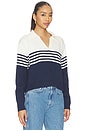 view 2 of 4 POLO EN MAILLE JULES in Midnight Stripe