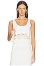view 1 of 4 Fitzgerald Open Stitch Knit Tank in Ivory