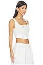view 2 of 4 Clio Cotton Bustier Top in White