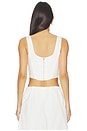 view 3 of 4 Clio Cotton Bustier Top in White
